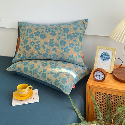 Floral Cotton Gauze Bedding Set | 100% Organic Cotton | Queen Size