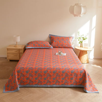 Cotton Gauze Quilt Set | Eco-Friendly Organic Cotton | Full/Queen Size with Pillow Towels