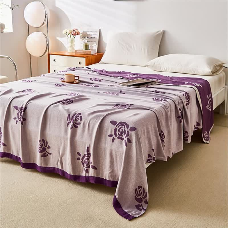 Bamboo Fiber Quilt | Rose Jacquard Design | Full/Queen Size