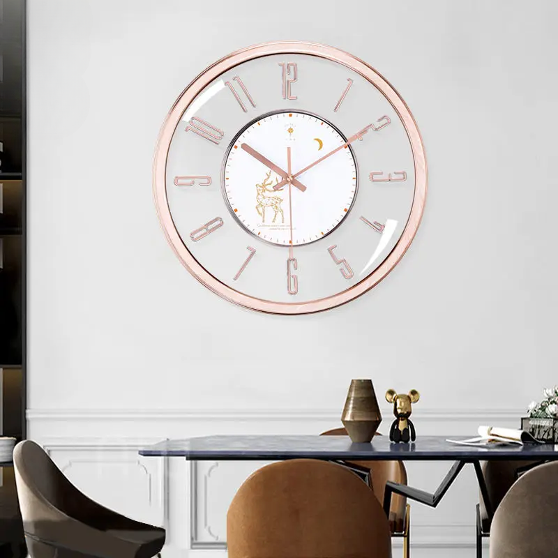Horloge Murale | Silencieuse | Design Cerf Nordique