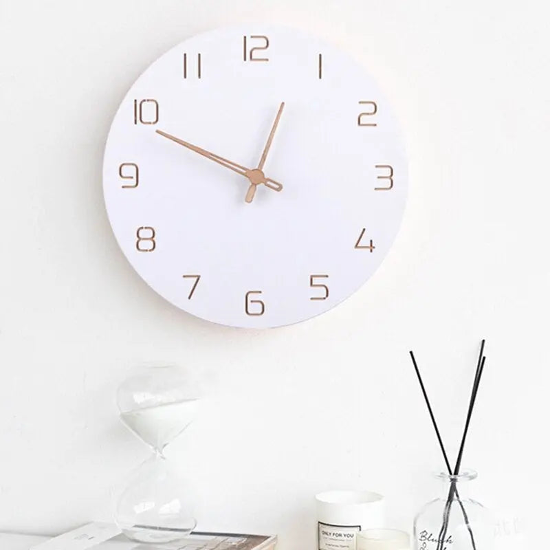 Nordic 3D Wall Clock | Wood Design | Natural Finish