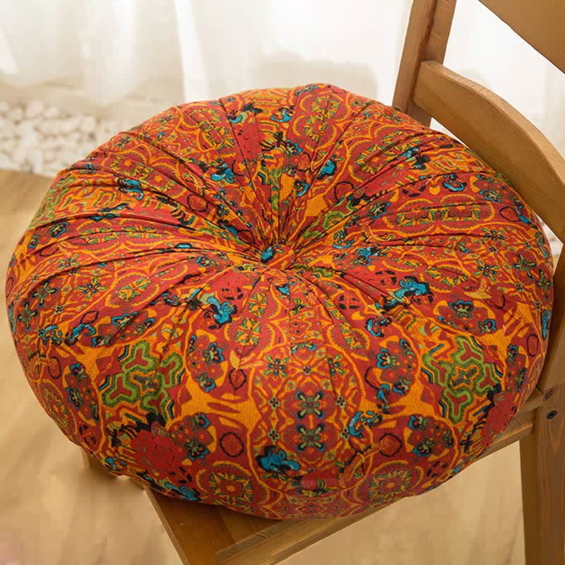 Bohemian Floor Cushion | Cotton & Polypropylene | Square 16" or Round 21"