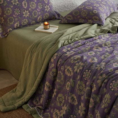 Floral Quilt Set | 100% Organic Cotton | Queen Size