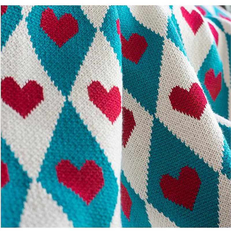 Decorative Knitted Blanket | Soft Acrylic | 39"x51" & 51"x70"