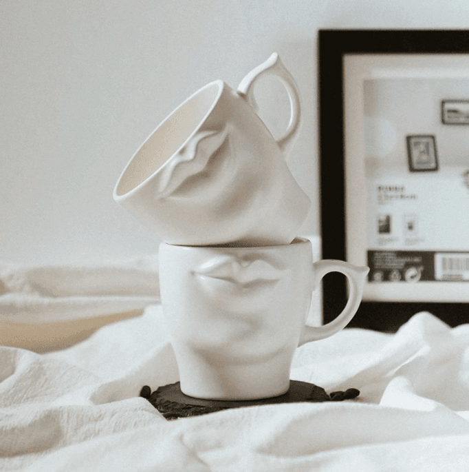Ceramic Coffee Mug | 3D Mouth Design | 400ml
