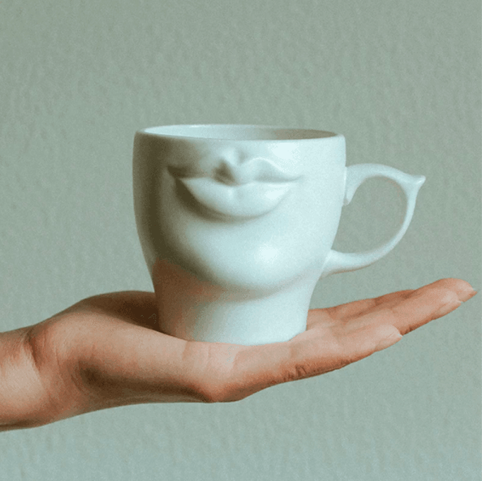 Ceramic Coffee Mug | 3D Mouth Design | 400ml