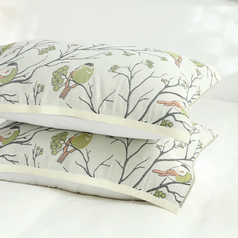 Cotton Gauze Pillow Towels | Breathable & Skin-Friendly | Set of 2