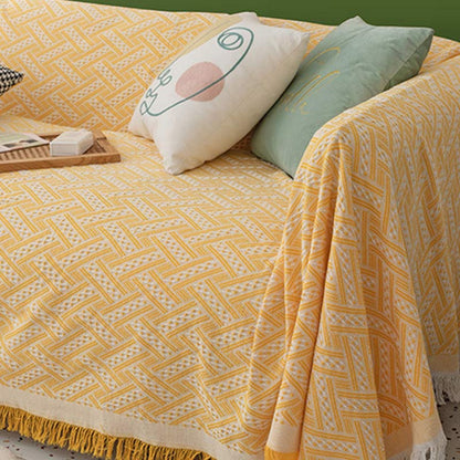 Cotton Tassel Blanket | Reversible & Lightweight | Bohemian Design
