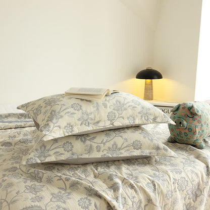 Cotton Gauze Summer Quilt | 100% Organic Cotton | Queen Size with Optional Pillowcases