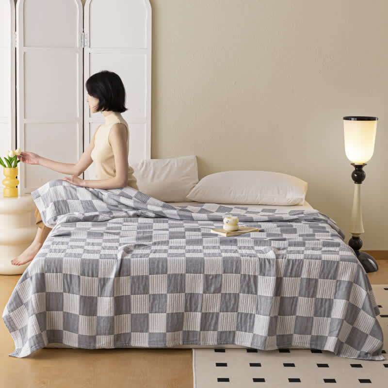 Checkerboard Quilt | 100% Organic Cotton | Full & Queen Sizes