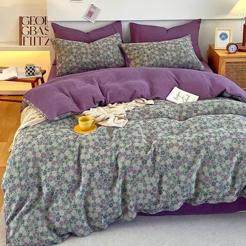 Floral Bedding Set | 100% Organic Cotton | Queen Size