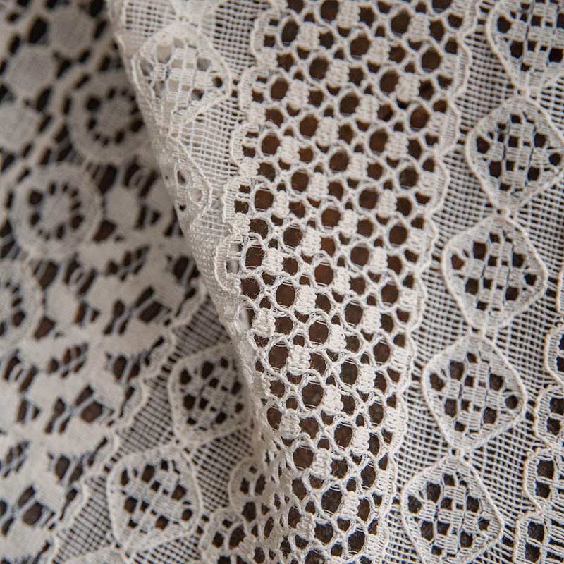 Cotton Beige Bohemian Curtain | Hollow-Out Tassel Design | 1 Piece