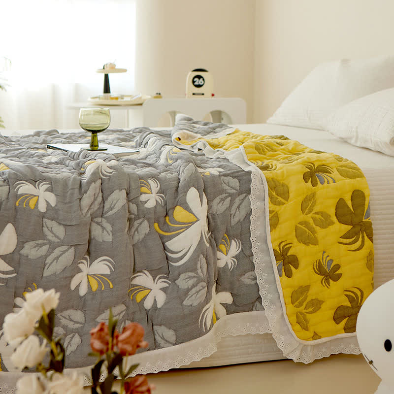 Floral Quilt | Bamboo Fiber | Full/Queen Size