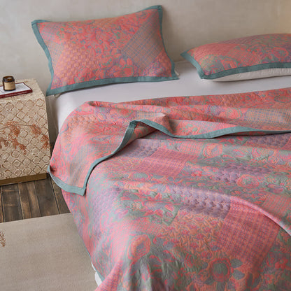Cotton Gauze Quilt | 100% Organic Cotton | Floral Design, Multiple Sizes