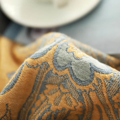 Cotton Sofa Blanket | Lightweight Flower Print | Reversible Design 59" x 79"