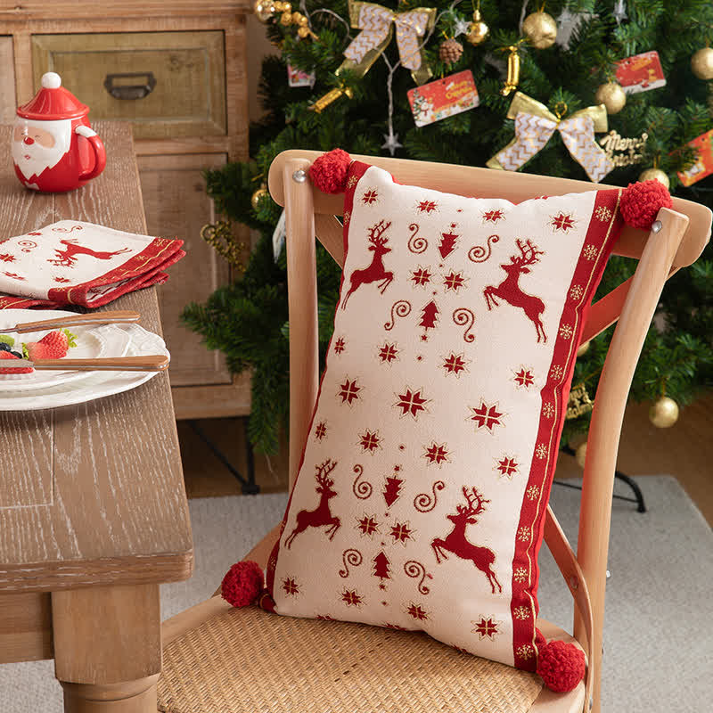 Christmas Tree Tassel Table Runner | Polyester | 14" x 55" to 14" x 118" Options