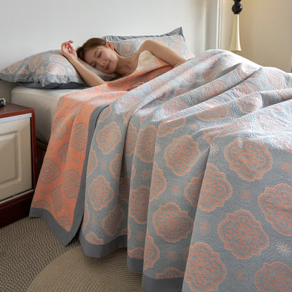 Double Layer Cotton Quilt | Breathable Organic Cotton | Available in Full, Queen, King Sizes