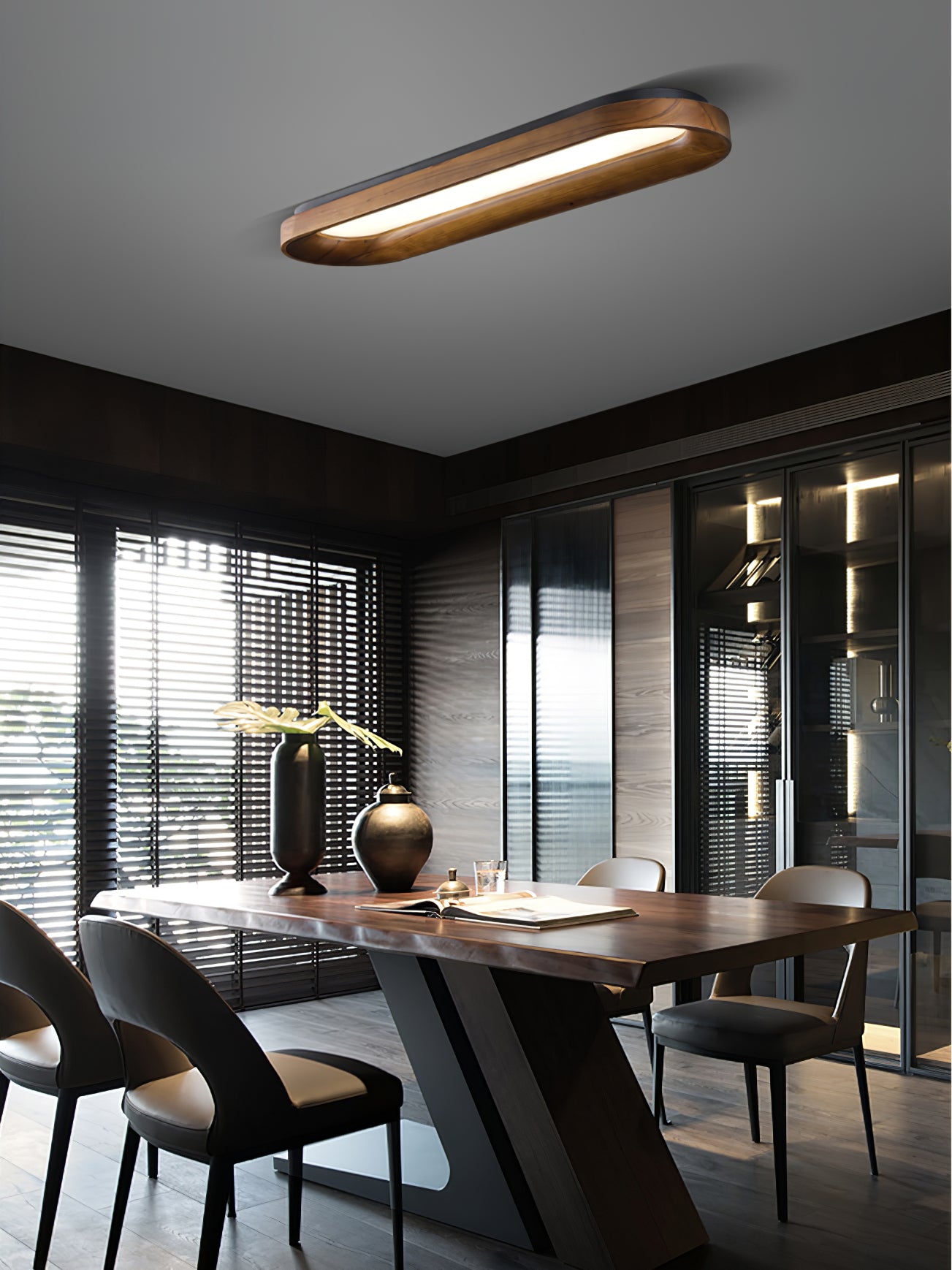 Flowing Cloud Ceiling Lamp | Wood, Metal, Acrylic | White Shade