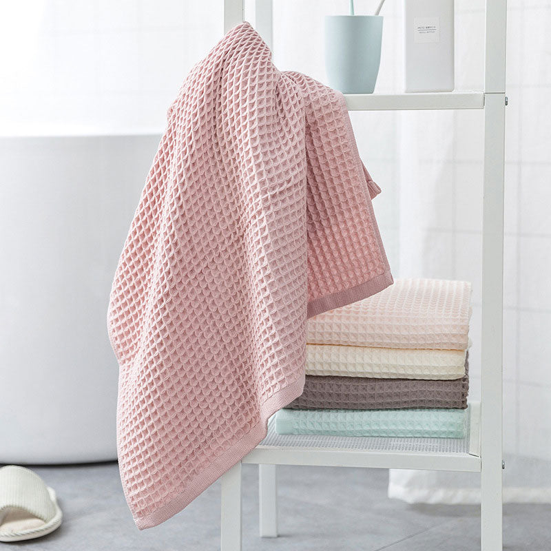 Waffle Weave Bath Towel | Cotton | Eco-Friendly & Super Absorbent | 70x140 cm