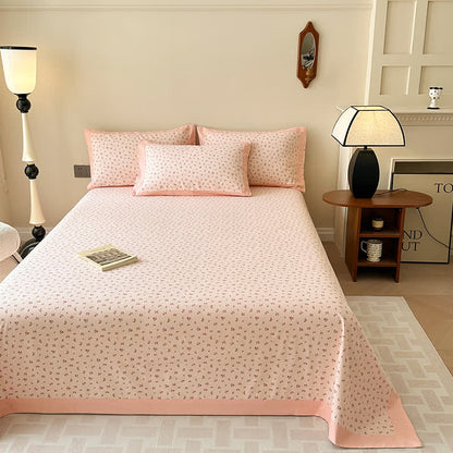 Pure Cotton Coverlet Set | Floral Print | Available in Full, Queen, King Sizes
