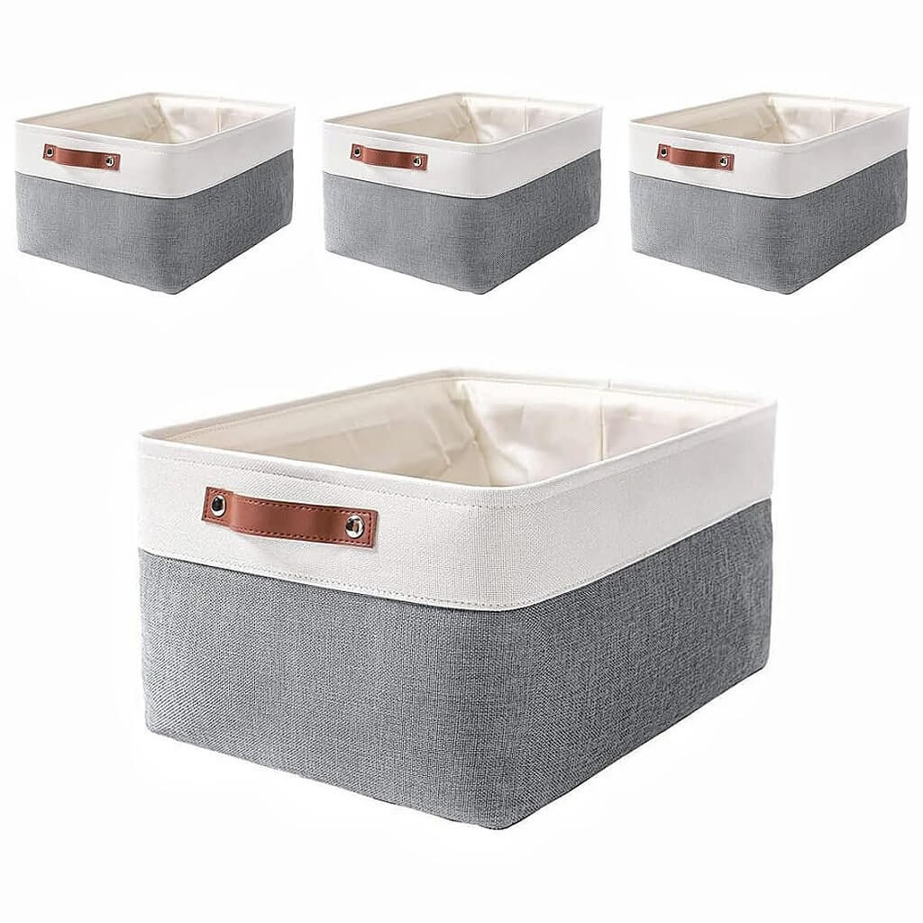 Waterproof Foldable Storage Box | Three-Layer Material | Cold Grey & White