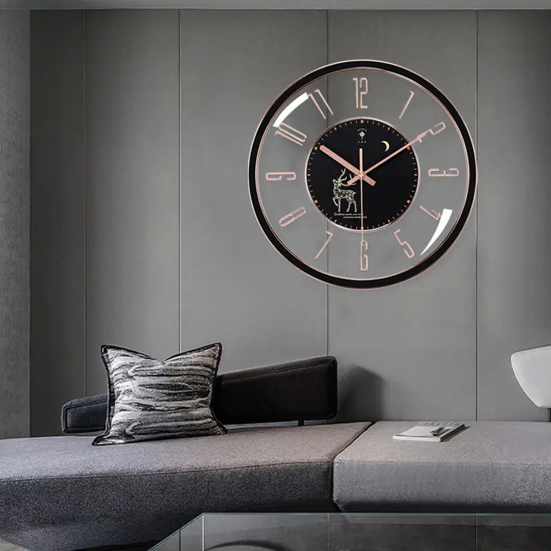 Horloge Murale | Silencieuse | Design Cerf Nordique