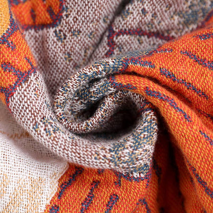 Reversible Cotton Gauze Quilt | Colorful Persimmon | Available in Full, Queen, King Sizes