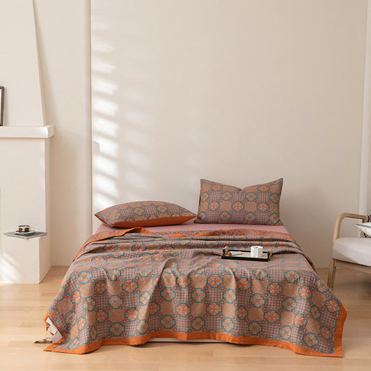 Floral Reversible Quilt | 100% Organic Cotton | Full/Queen/King Sizes