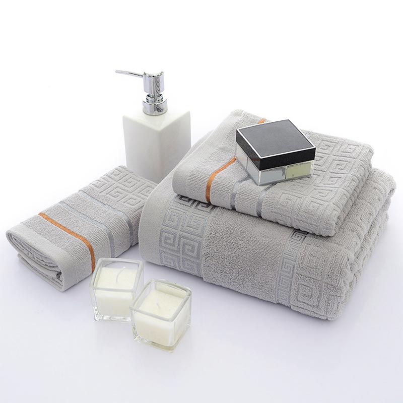Cotton Bath Towel Set | Soft & Absorbent | 2 Hand Towels & 1 Bath Towel