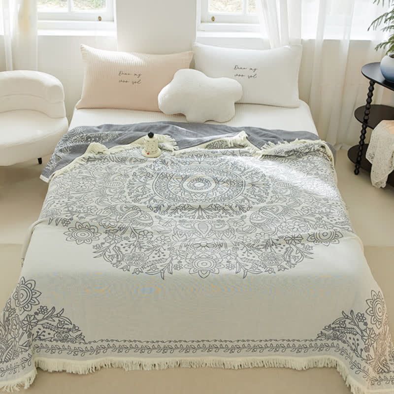 Retro Floral Quilt | Cotton | Full/Queen Size