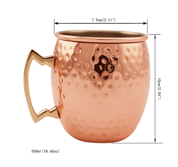 Moscow Mule Mug | Copper & Stainless Steel | 4-Piece Set
