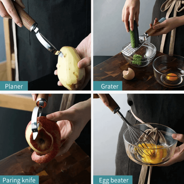 Kitchen Gadgets Set | Stainless Steel | 4-Piece