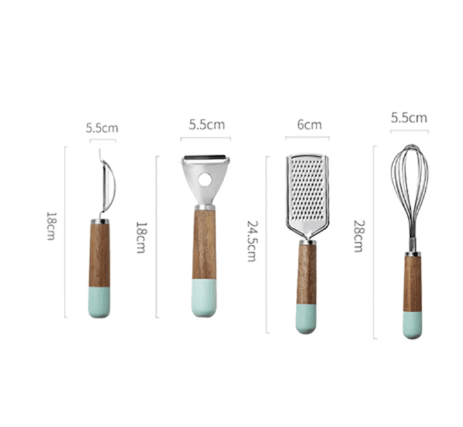 Kitchen Gadgets Set | Stainless Steel | 4-Piece