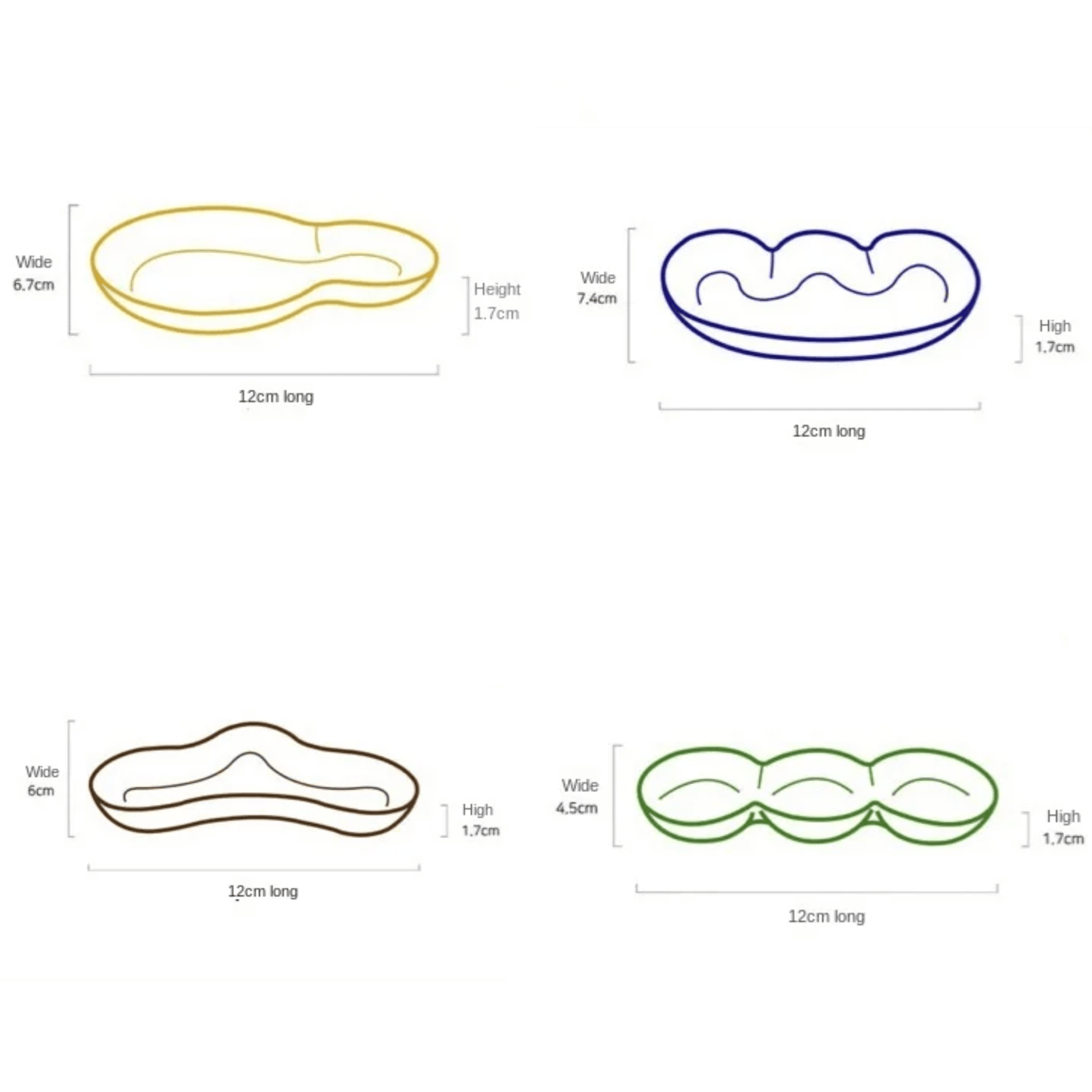 Dipping Dish Plate | Ceramic | 4-Piece Set
