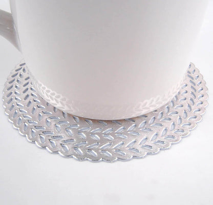 Gold Coasters Set | Hand-Hammered Finish | 4 Pieces