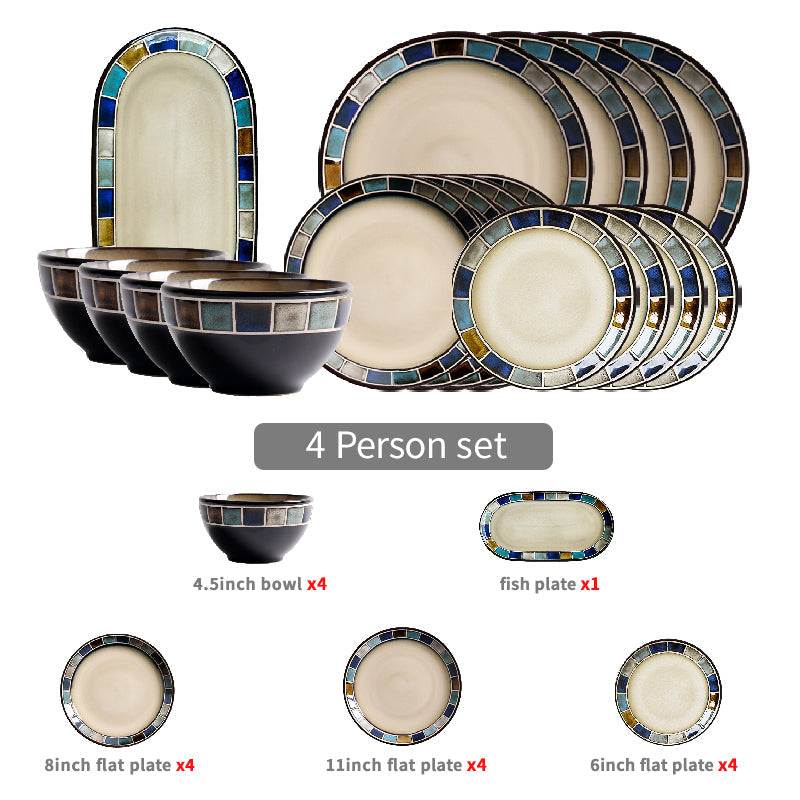 Hyra Dinnerware Set | Stoneware | 4, 6, or 8 Person Sets