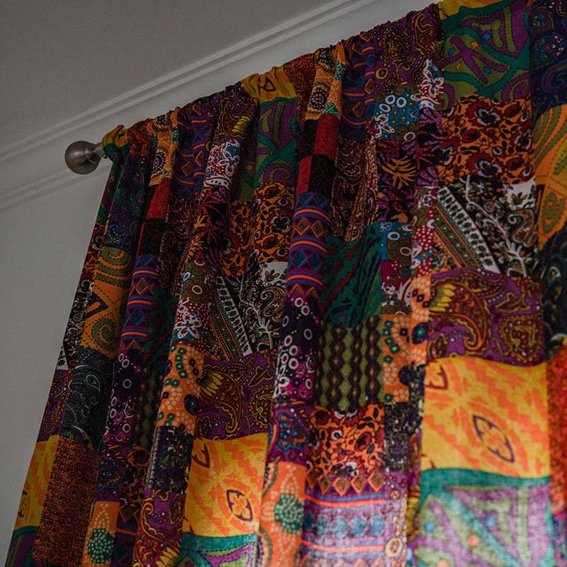 Boho Window Curtains | Cotton & Linen | Semi-Blackout