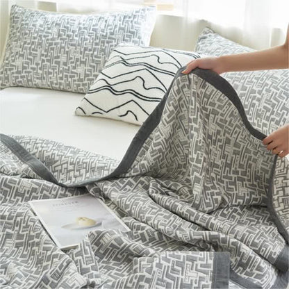 Modern Cotton Gauze Quilt Set | Hypoallergenic & Eco-Friendly | Full/Queen Size Options