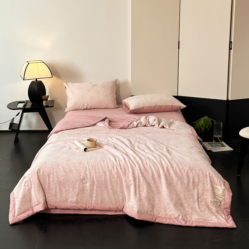 Jacquard Daisy Bedding Set | Cotton Gauze | 4 Pieces