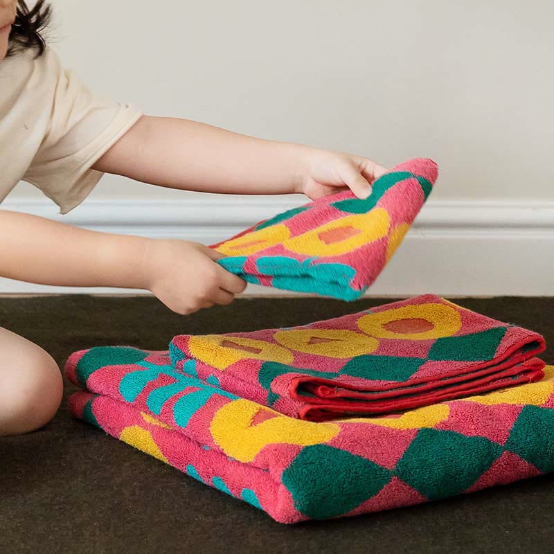 Flower Print Towel | Combed Cotton | 70cm x 140cm