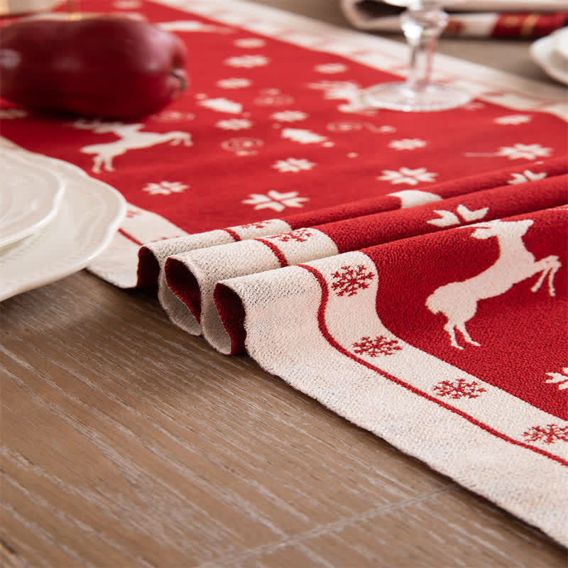Christmas Tree Tassel Table Runner | Polyester | 14" x 55" to 14" x 118" Options