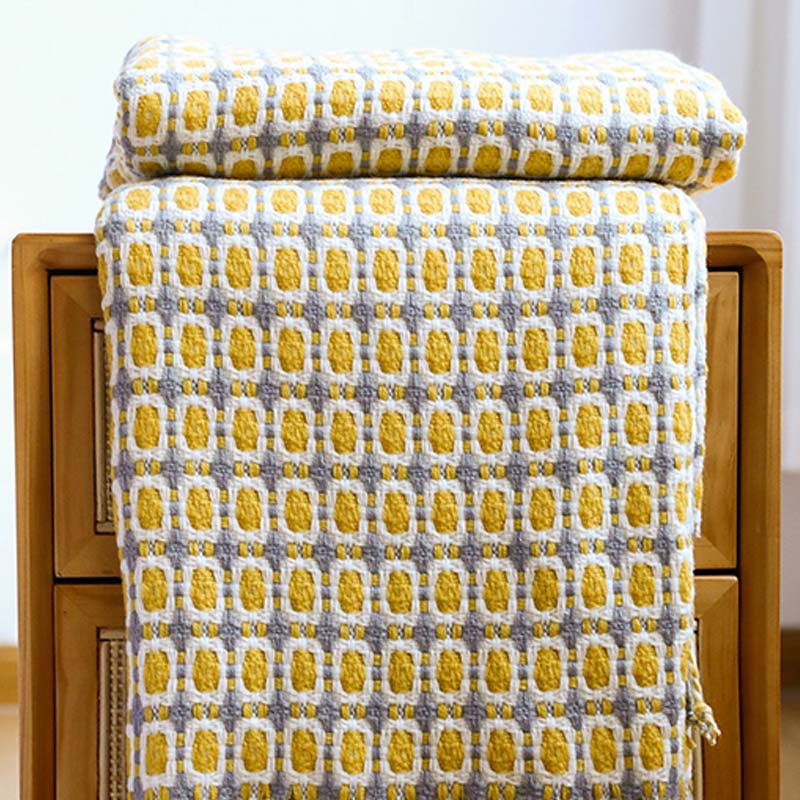 Sofa Blanket | Breathable Acrylic Fiber | Elegant Tassels
