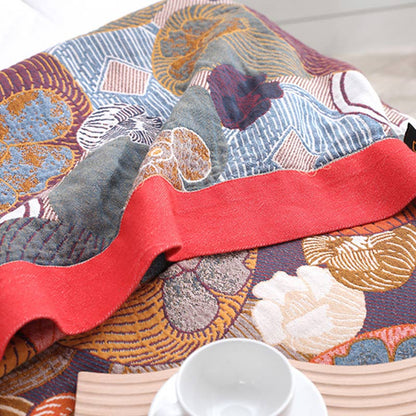 Reversible Cotton Gauze Quilt | Colorful Persimmon | Available in Full, Queen, King Sizes