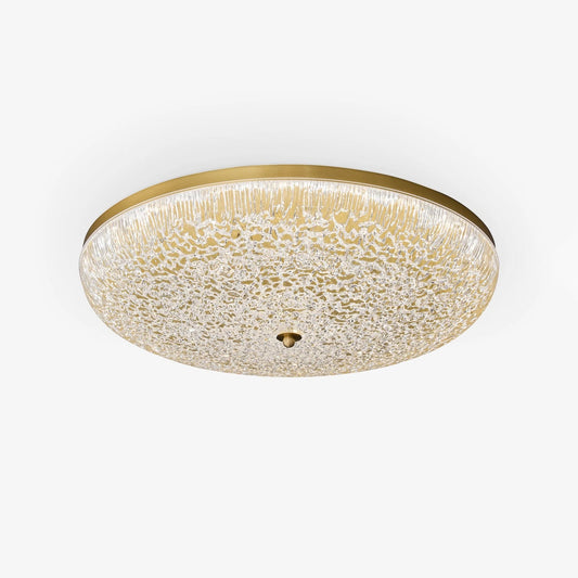Crystalline Round Ceiling Lamp | Brass & Acrylic | Various Sizes
