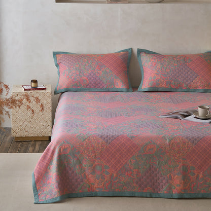 Cotton Gauze Quilt | 100% Organic Cotton | Floral Design, Multiple Sizes
