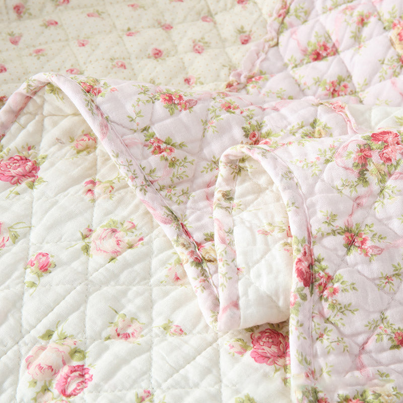 Pure Cotton Quilt | Floral Patchwork Design | Full Size 59"W x 79"L