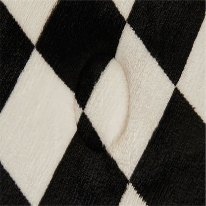 Checkerboard Velvet Blanket | Soft Polyester with Cotton Fill | Full/Queen Size