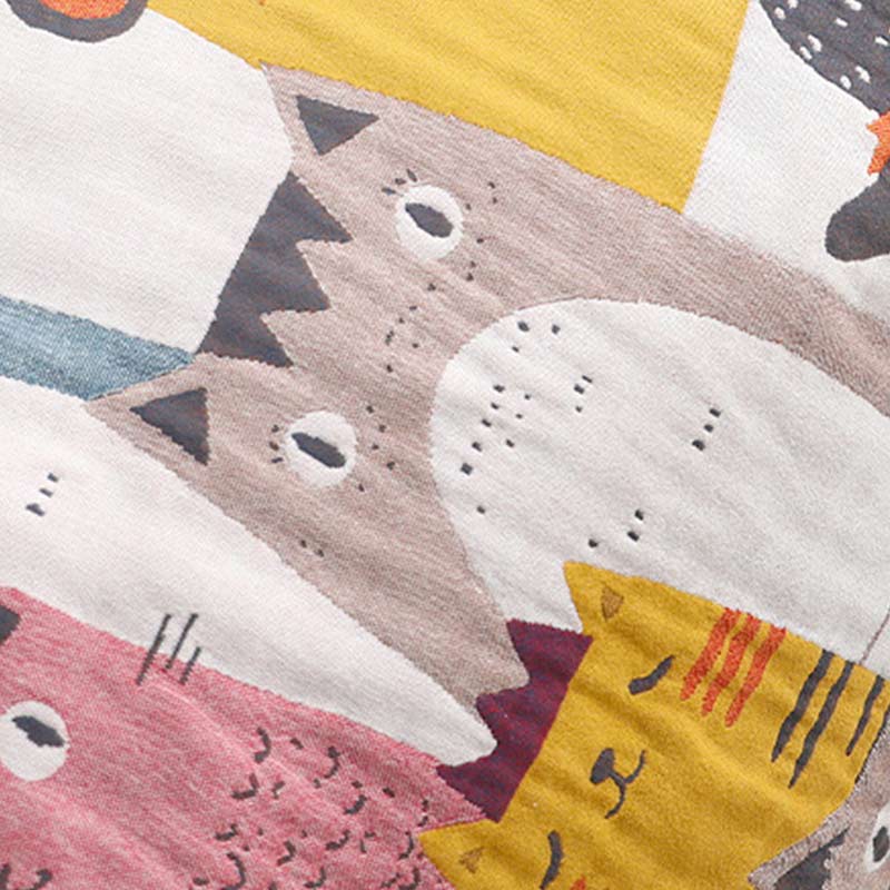 Cotton Quilt | Reversible Cute Cat Design | Full Size