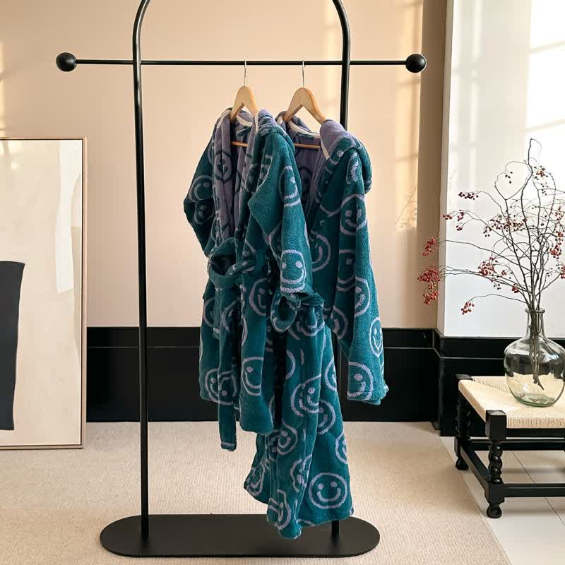 Smiling Face Bathrobe | Luxurious Pure Cotton | Kids & Adults Sizes