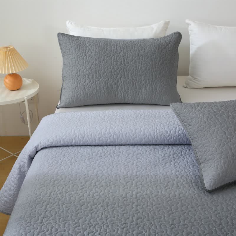Pure Cotton Soft Quilt | Eco-Friendly Gray | Available in Full, Queen, King Sizes